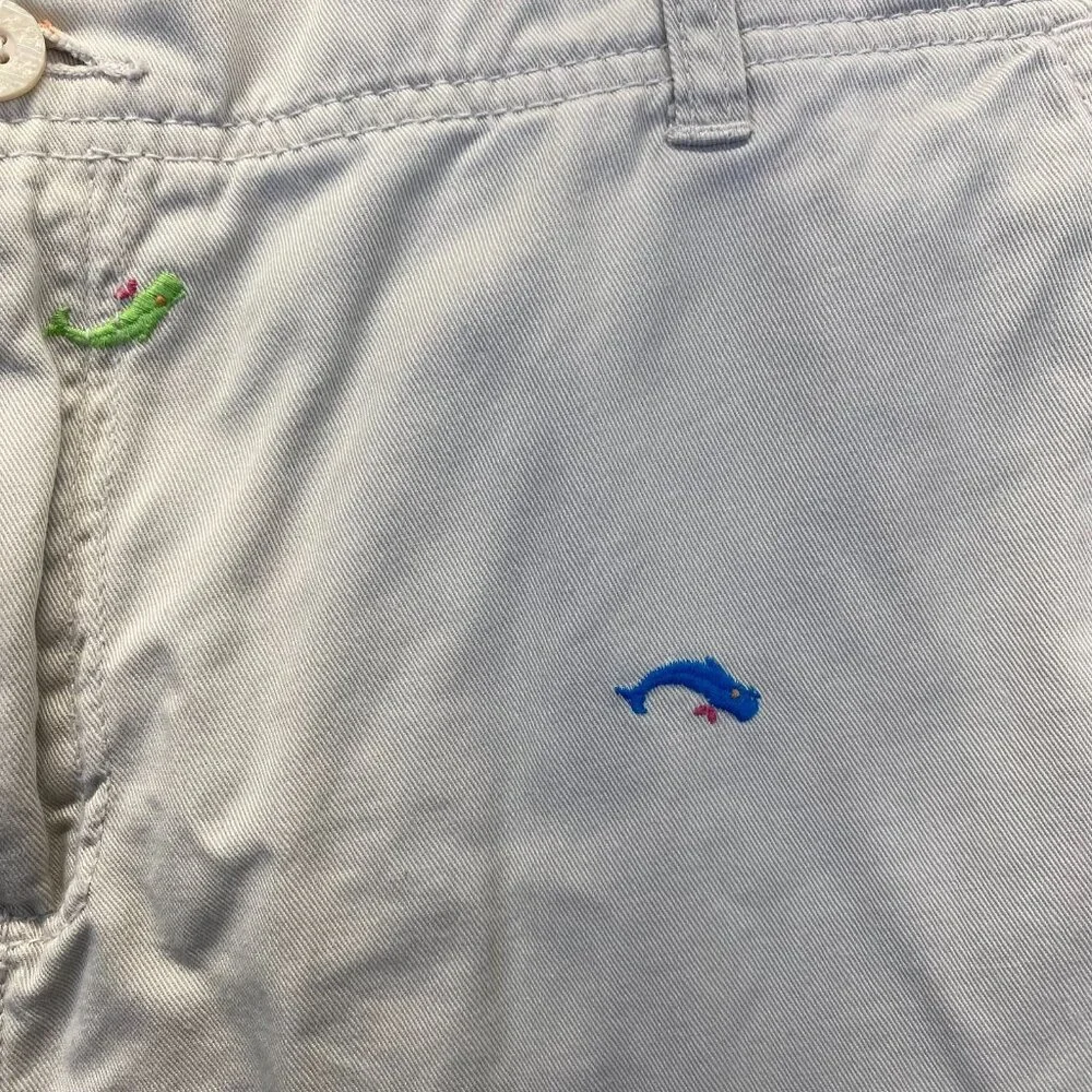 bamboo trader bermuda Beige shorts size 14 Embroidery,Pockets Zipper